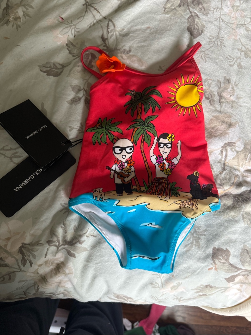 NWT Guaranteed Authentic Dolce & Gabbana “Hawaii” themed One-Piece Swimsuit - Picture 6 of 16